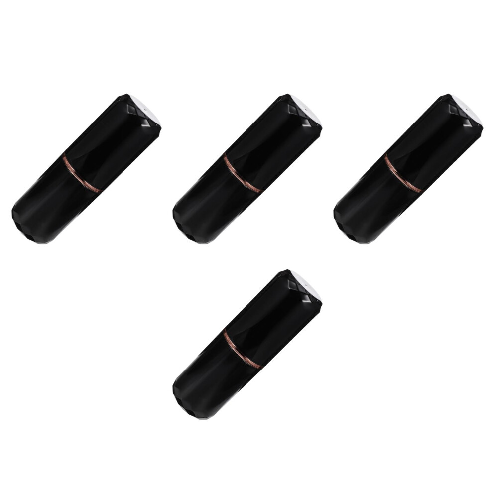 Totority Black 4Pcs Portable Toothbrush Case With Lid Travel Toothpaste Storage