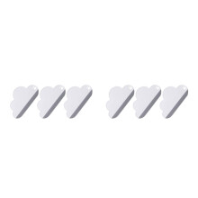 6Pcs Silicone Glass Squeegee White Window Wiper for Home Use Durable