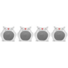 4Pcs White Ceramic Hamster Hideout Durable Summer Cooling Play Nest