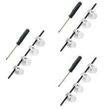 3Pcs Adjustable Finger Extensor Sleeves White for Instrument Practice