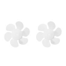 2Pcs White PVC Fan Replacement for Pedestal and Exhaust Fans