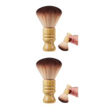 2Pcs Multi Color Wooden Handle Barber Neck Duster Brush Soft Bristles