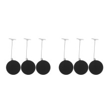 6Pcs Black ABS Steel Retractable Anti-Loss Security Cable Tether