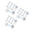 12Pcs Silver Bed Frame Stabilizer Adjustable Headboard Anti-Shake Tool 1