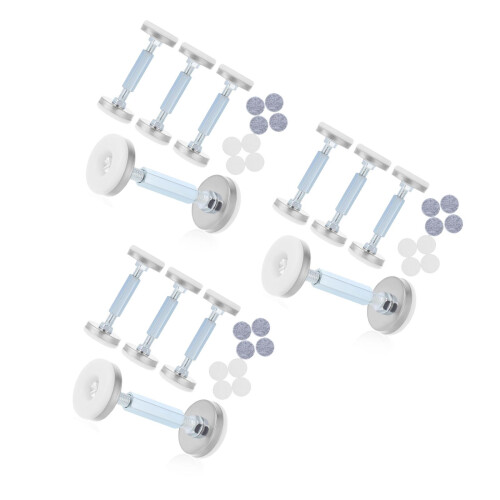 12Pcs Silver Bed Frame Stabilizer Adjustable Headboard Anti-Shake Tool