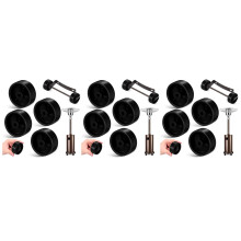 12Pcs Durable Black Caster Wheels for Gas Patio Heater Replacement