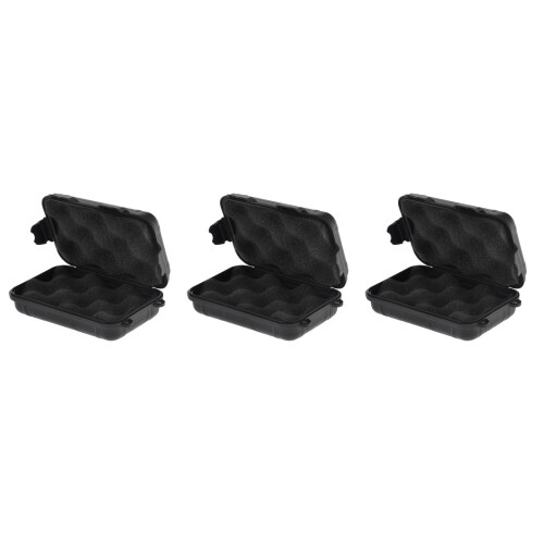 3Pcs Outdoor Waterproof Storage Container Black Airtight Floating Case