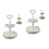 2Sets Light Grey Wood Tiered Tray Stand for Rustic Home Decor 1