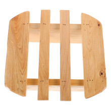 Beige Wooden Step Stool Multiuse Footrest for Sauna and Kids