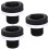 3Pcs Black PP Urinal Seal Rings Practical Leakproof Sealing Washer 1