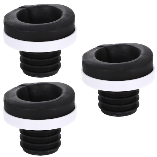 3Pcs Black PP Urinal Seal Rings Practical Leakproof Sealing Washer