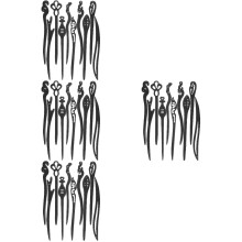 40Pcs Wooden Hair Chopsticks for Women Assorted Colors Hair Bun Sticks