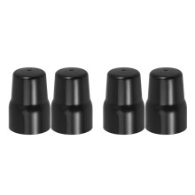 4Pcs Black PVC Shower Head Hole Cover Decorative Valve Trim for Home