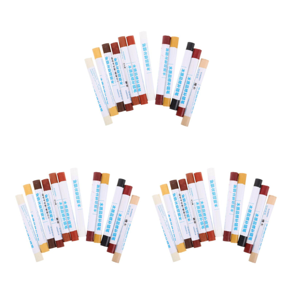36Pcs Assorted Furniture Touch-Up Wax Sticks Easy Scratch And Dent Fix 3701208571299