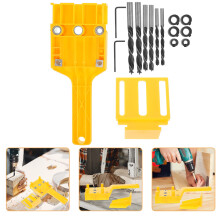 Woodworking Drill Guide Kit With Locator And Drill Bits