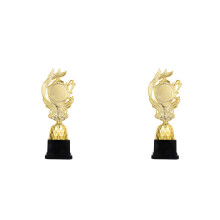 2Pcs Premium Plastic Golden Trophy for Children’s Contest Award Decor
