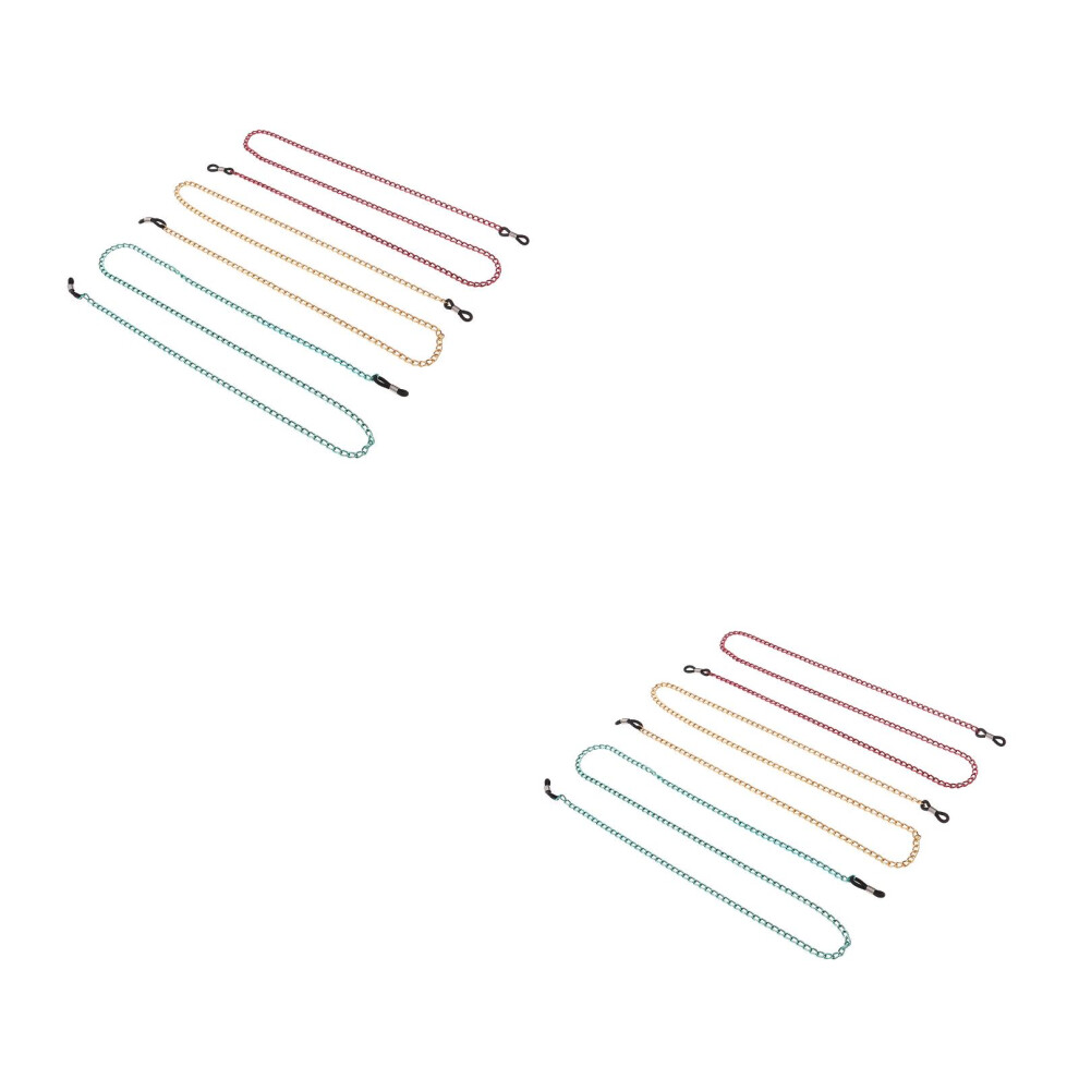 Happyyami 6Pcs Stylish Aluminum Eyeglasses Chain For Women Assorted Colors