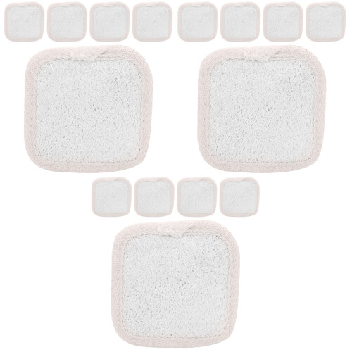 15Pcs Durable Bath Shower Loofah Sponge Beige for Radiant Complexion