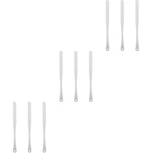 9Pcs Cosmetic Spatula Set Stainless Steel Silver for Foundation Mixing