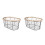 2Pcs Black Iron Wire Kitchen Basket for Bread Fruit Vegetable 1