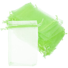 500Pcs Multi-Use Green Fruit Mesh Bags with Drawstring Closure