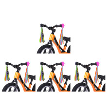 4Pairs Glossy Handlebar Tassels for Kids Bike Accessories Colorful