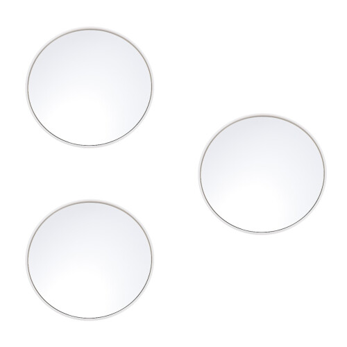 3Pcs Compact 10X Magnifying Suction Cup Mirror White Vanity Mirror