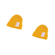 2Pcs Soft Cotton Baby Knitted Beanie Chocolate Comfortable Wear