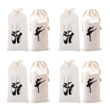 16Pcs Ballet Dance Shoe Storage Bags White Washable Carrying Bags