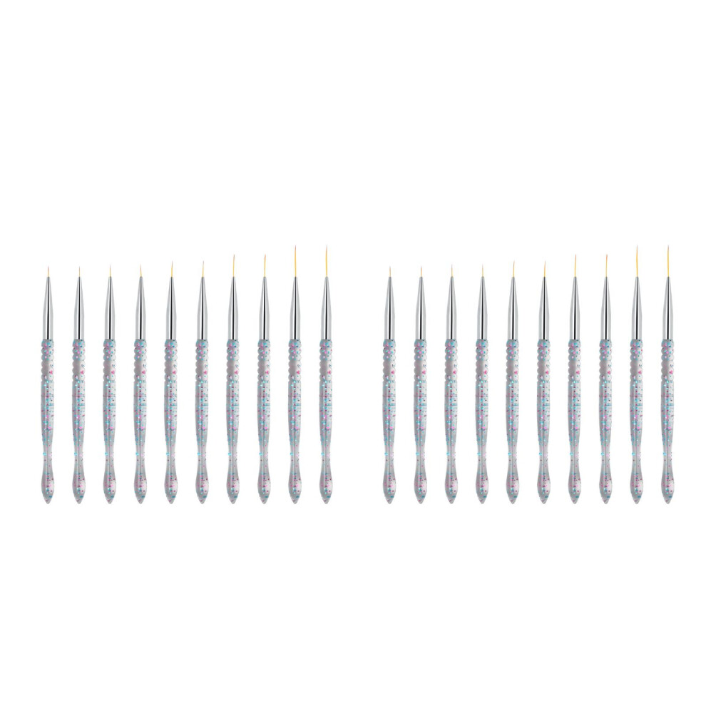 Happyyami 4Sets Manicure Pens Multi Color Pvc Handle Nail Art Drawing Tools