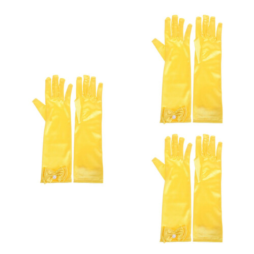 3Paires Robe Satin D'honneur Enfants