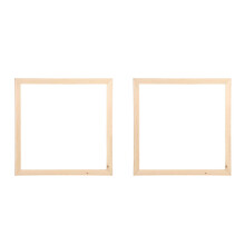 2Pcs DIY Removable Wood Canvas Frames Beige for Oil Painting Arts