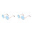 2Pcs Blue Round Retro Protection Lightweight Plastic Frame 1