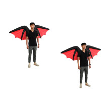 2Pcs Bat Wings Party Costume Inflatable Fabric Fun Dress-Up Accessory