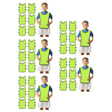 30Pcs Kids Sports Football Pinnies Training Vest Breathable Polyester