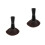 2Pcs Coffee Fan Makeup Brushes Precision Powder Blush Cosmetic Tool 1