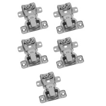5Pcs Silver Cabinet Door Hinges Concealed Soft Closing Buffer Dampers
