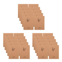 30Pcs Portable Paper Stave Notebook Khaki for Music Practice and Notes