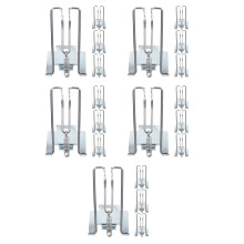 20Pcs Iron Cash Organizer Clips Silver for Cash Register Tray Insert