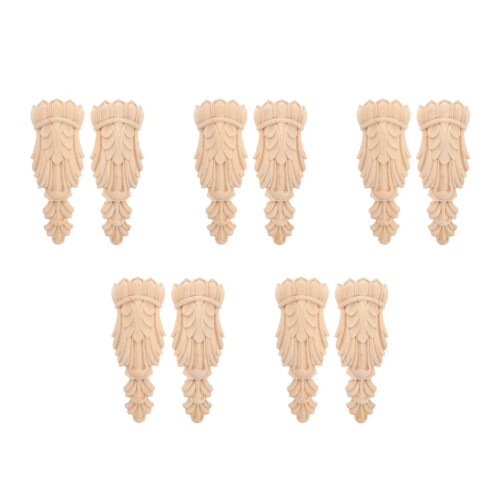 10Pièces Corbeaux Décoratifs Bois Tradition