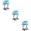 3Pcs Dual-Use Iron Candle Holder with Blue Ceramic Aromatherapy Plate 1