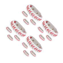 16Pcs Softball Baseball Bracelets White PU Cord Sport Party Favors