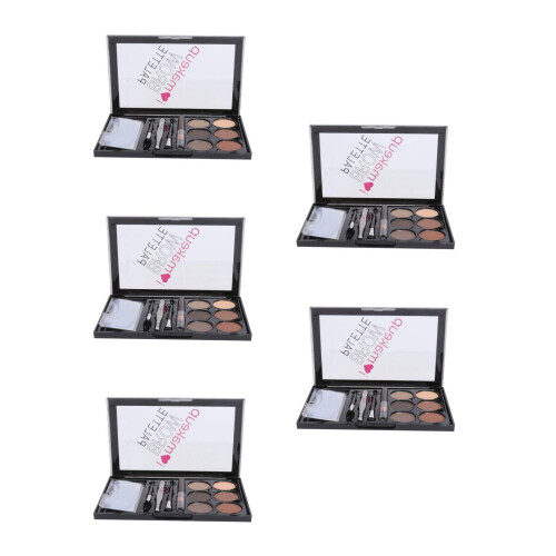 5Sets Damen Augenbrauenpuder Set Langanhaltend