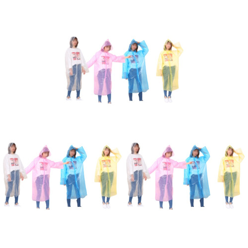12Stk Einweg Regenponchos Mit , , Bunt, Für Erwachsene 2