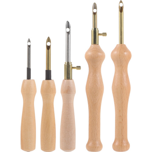 10Pcs Lightweight Punch Needle Set Wooden Handle DIY Sewing Tool