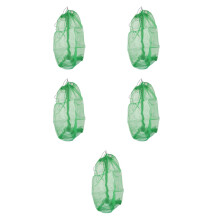 5Pcs Green Nylon Fish Net Bag Foldable Drawstring Fishing Keeper Nets