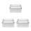 6Pcs Reusable Metal Tin Boxes Silver Cookie Jars with Lids for Kitchen 1
