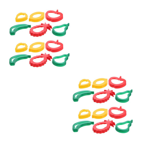 2Sets Fruit Shaped Dough Cutter Set Plastic Molds for Kids Baking Play