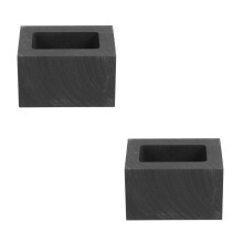 2Pcs Easy Demolding Graphite Mold for Craft Metal Casting Alloy Use