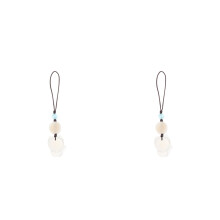 2Pcs Lightweight White Jade Fox Phone Strap Practical Hanging Charm